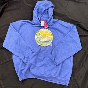 NWT NBA SF Warriors Super Soft Hoodie Blue & Gold Heather Graphic Sweatshirt 2XL